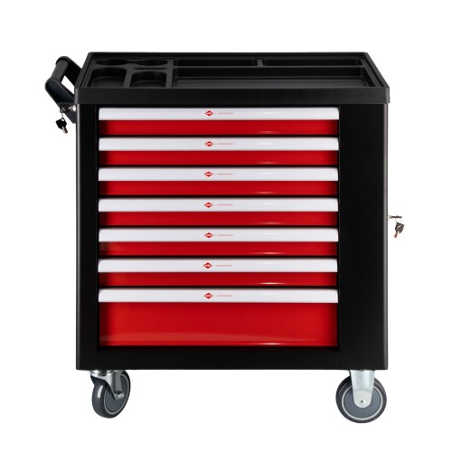 Airpress 79155 - Kompaktowy wózek narzędziowy z osprzętem 250 elementów - 7 szuflad