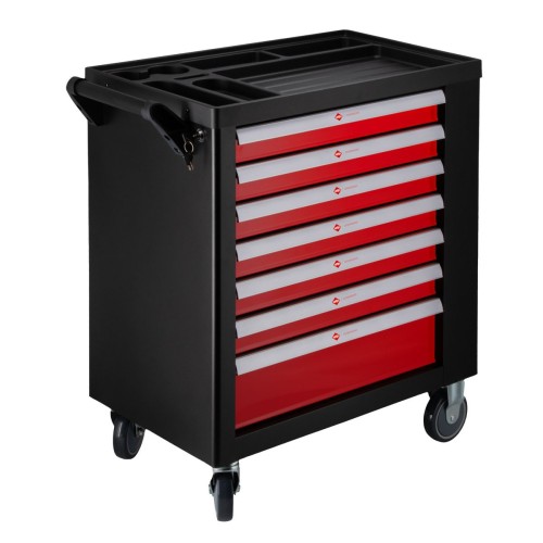 Airpress 79155 - Kompaktowy wózek narzędziowy z osprzętem 250 elementów - 7 szuflad