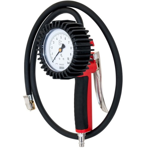 Airpress 42069 - Profesjonalny pistolet do pompowania z manometrem oraz wężem 1 m