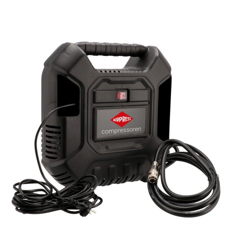 Airpress HLO 180 - Walizkowy mały kompresor bezolejowy 8 bar