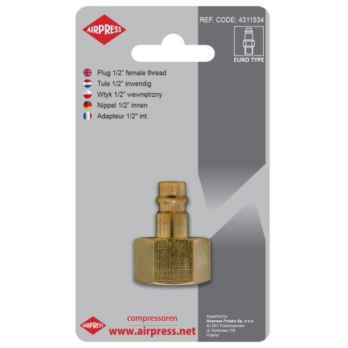 Airpress 4311534 - Wtyk 1/2" GW Euro