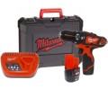 MILWAUKEE M12BPD-202C - Akumulatorowa wiertarko-wkrętarka udarowa 12 V