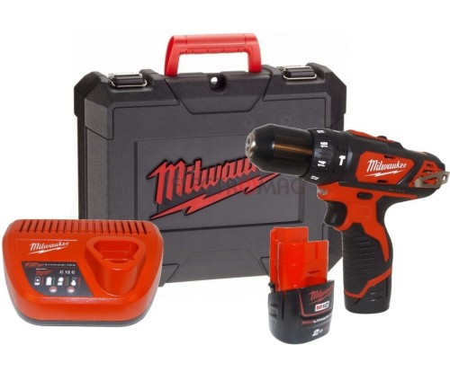 MILWAUKEE M12BPD-202C - Akumulatorowa wiertarko-wkrętarka udarowa 12 V