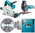 Makita MEU029J - Zestaw combo - Pilarka zagłębiarka SP6000J + Wyrzynarka 4351FCTJ 