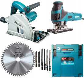 Makita MEU029J - Zestaw combo - Pilarka zagłębiarka SP6000J + Wyrzynarka 4351FCTJ 