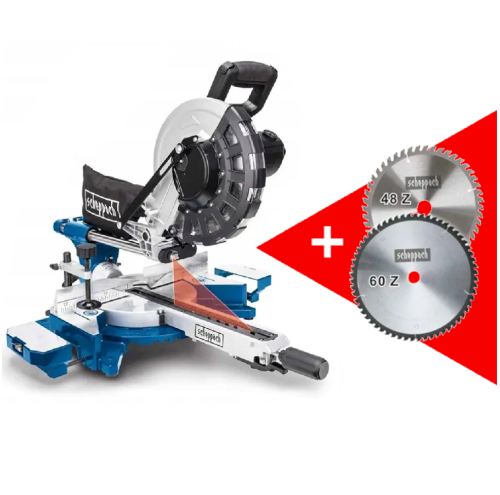 Scheppach HM254 - Piła ukośna 255 MM z posuwem z dodatkową tarczą