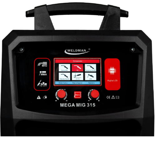 Weldman MEGA MIG 315 LCD SYNERGIA DUAL PULS - Spawarka inwertorowa z synergią i pulsem