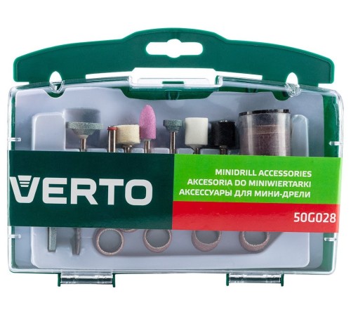Verto 50G028 - Akcesoria do miniszlifierki - 71 elementów
