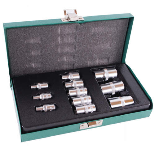 Honiton H.4311 - Zestaw nasadek Torx E4-E20 1/4" 3/8" 1/2" - 11 elementów