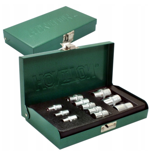 Honiton H.4311 - Zestaw nasadek Torx E4-E20 1/4" 3/8" 1/2" - 11 elementów