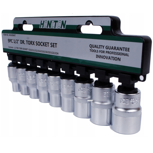 Honiton H.4009 - Zestaw nasadek TORX 1/2'' - 9 elementów