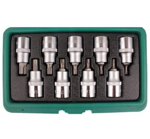 Honiton H.4007 - Zestaw nasadek zewnętrznych Torx T20-T60 1/2" - 9 elementów