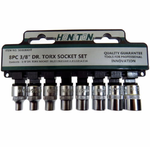 Honiton H.3008 - Zestaw nasadek wewnętrznych Torx 3/8" - 8 elementów