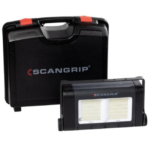 SCANGRIP SITE LIGHT 80 - Lampa do oświetlania dużych obszarów roboczych w walizce 80000 lm