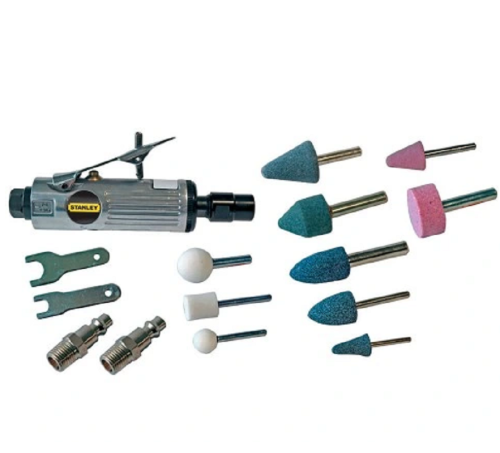 Stanley 160153XSTN - Pneumatyczna szlifierka kątowa + akcesoria