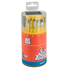 Top Tools 60H018 - Zestaw różnych wierteł do metalu/betonu/drewna - 18 szt 