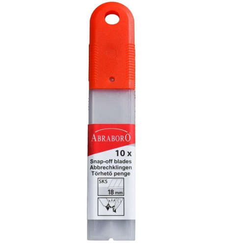 Abraboro AB00001018 - Profesjonalne ostrza odłamywane 18 mm / 15 seg - 10 szt