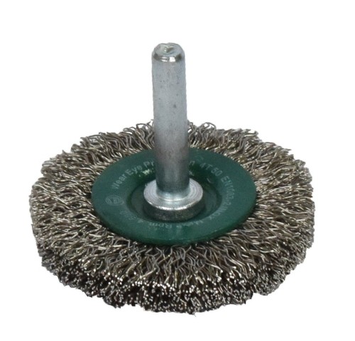 Abraboro AB99428207 - Szczotka tarczowa 50 mm drut falisty trzpień INOX