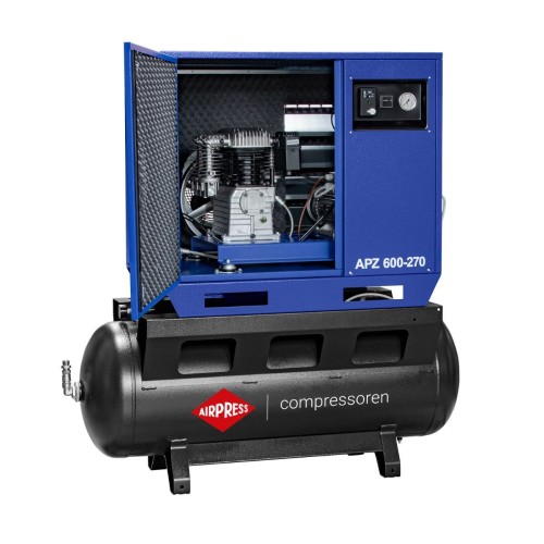 Airpress APZ 600-270 - Wyciszony kompresor dwutłokowy 