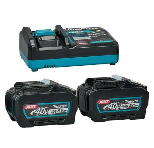 Makita 1911V6-0 - Zestaw zasilający  2x akumulator BL4050F 40V/5.0 Ah  + szybka ładowarka DC40RA