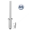 Novus - Nity aluminiowe A4/8 - 70 szt