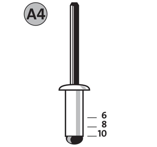 Novus NV045-0024 - Nity aluminiowe A4/8 - 30 szt