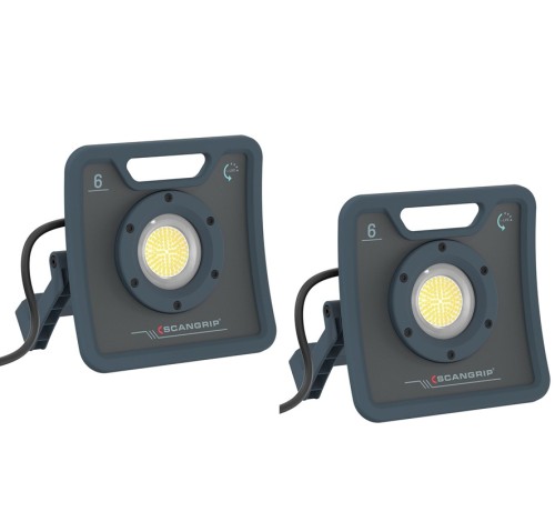 Scangrip 49.05952 - Zestaw 2x Nova 6 forLIFE + tripod 3M + podwójny uchwyt Dual Bracket