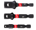 Milwaukee 4932479228 - Zestaw adapterów do nasadek udarowych Shockwave - 3 szt