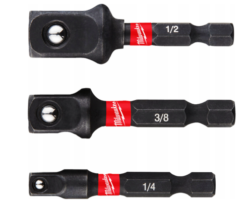 Milwaukee 4932479228 - Zestaw adapterów do nasadek udarowych Shockwave - 3 szt