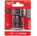 Milwaukee 4932479228 - Zestaw adapterów do nasadek udarowych Shockwave - 3 szt