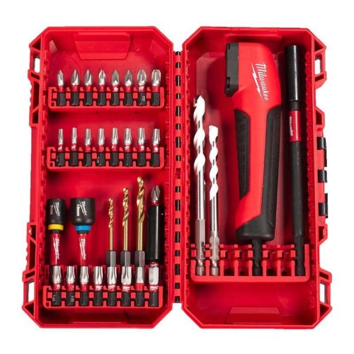 Milwaukee 4932493653 - Zestaw bitów udarowych Shockwave do śrub Phillips/Pozidriv/Torx/Hex + nasadka kątowa 90° - 35 szt