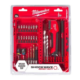 Milwaukee 4932493653 - Zestaw bitów udarowych Shockwave do śrub Phillips/Pozidriv/Torx/Hex + nasadka kątowa 90° - 35 szt