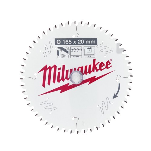 Milwaukee 4932479087 - Tarcza pilarska do drewna czyste cięcie 165x20 mm/ 52 zęby