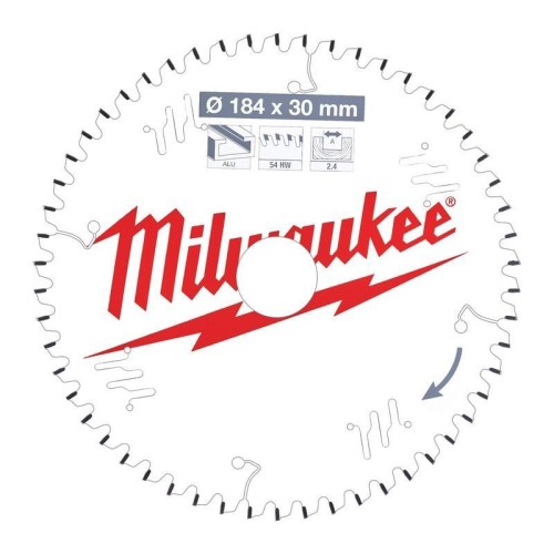 Milwaukee 4932471299 - Tarcza pilarska do aluminium czyste cięcie 184x30 mm/ 54 zęby