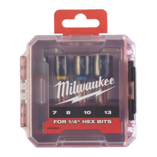 Milwaukee 4932492445 - Zestaw magnetycznych nasadek udarowych Shockwave 6-kątnych 7 - 13 mm - 4 szt