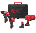 Milwaukee M12 FPP2X2-402X - Zestaw Klucz udarowy FCIWF12G3 + wiertarko-wkrętarka udarowa FPD2 