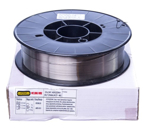 Superweld - Drut do stali nierdzewnej MIG 0.8 - 5kg 308LSI D200