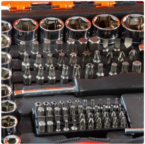 BJC B58229 - Zestaw kluczy nasadowych 1/2" 3/8"  1/4" - 216 elementów