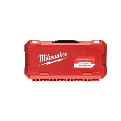MILWAUKEE 4932493866 - Zestaw wierteł udarowych do metalu Shockwave HSS-G Tin Red Hex, 2 - 10 mm (19 szt.)