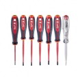 MILWAUKEE 4932478738 - Zestaw 7 wkrętaków izolowanych VDE płaskie, Phillips, Pozidriv, 2,5 - 4 mm, PH2, PZ1 - PZ2, próbnik napięcia