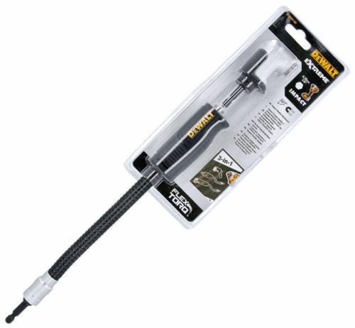 Dewalt DT20501 - Elastyczna udarowa przedłużka 180° z głowicą kątową 90° 1/4" 3w1