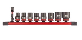 MILWAUKEE 4932480454 - Zestaw kluczy nasadowych ⅜" SHOCKWAVE - 9 części