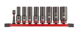 MILWAUKEE 4932480455 - Zestaw kluczy nasadowych 3/8" SHOCKWAVE - 9 części