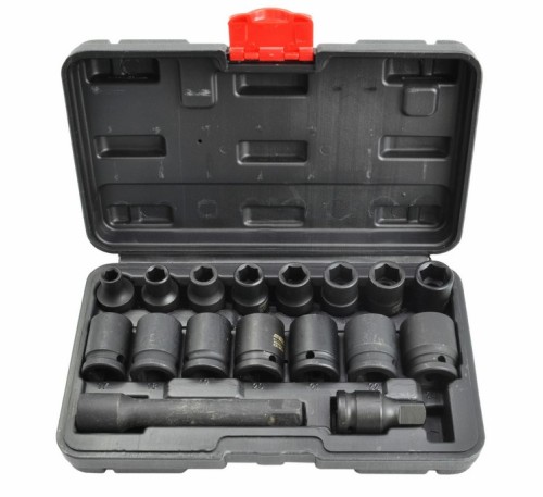 AWTOOLS ZESTAW NASADEK UDAROWYCH KRÓTKIE 1/2" -  BLACK LINE - 15 sztuk