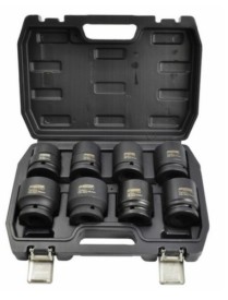 AWTOOLS ZESTAW NASADEK UDAROWYCH KRÓTKIE 3/4" - BLACK LINE  - 8 części