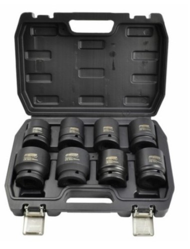 AWTOOLS ZESTAW NASADEK UDAROWYCH KRÓTKIE 3/4" - BLACK LINE  - 8 części