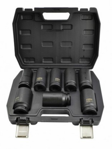 AWTOOLS ZESTAW NASADEK UDAROWYCH DŁUGIE 3/4" - BLACK LINE - 8 części