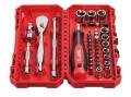 MILWAUKEE 4932498381 - Zestaw z grzechotka - nasadkami 1/4" i bitami udarowymi - 38 części