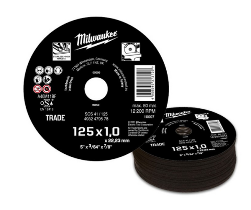 Milwaukee 4932479578 - Tarcza do cięcia metalu 125 x 1 x 22,2 mm