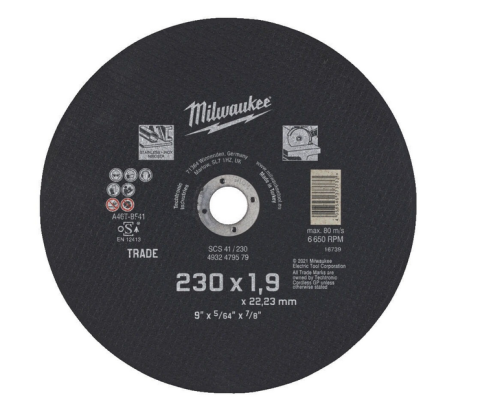 Milwaukee 4932479579 - Tarcza do cięcia metalu, 230 x 1,9 x 22,2 mm